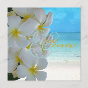 Invitation PixDezines Plumeria Lei /plage/mariage tropical