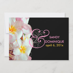 Invitation PixDezines Plumeria rose+tourbillons/DO-IT-YOURSEL
