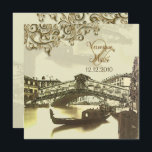 Invitation PixDezines Pont Vénétie Vintage Rialto<br><div class="desc">Mariage de PixDezines Destination... Venise est l'un des endroits les plus romantiques pour les mariages. Venise est pleine de beauté et vous reprendra dans le temps. Ce invitation est sur un stock blanc de base... qui est brillant à l'avant et à l'arrière. Copyright © 2010 PixDezines.com™ et PixDezines™ sur zazzle.com...</div>
