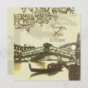 Invitation PixDezines Pont Vénétie Vintage+Rialto