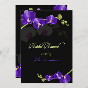 Invitation PixDezines PURPLE ORCHID/BRIDAL/arrière - plan do-