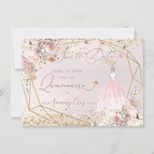 Invitation PixDezines Quinceanera Blush Pink Enregistrer la d