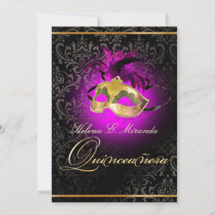 Invitation PixDezines Quincenera/Magenta/DO-IT-YOURSELF coule