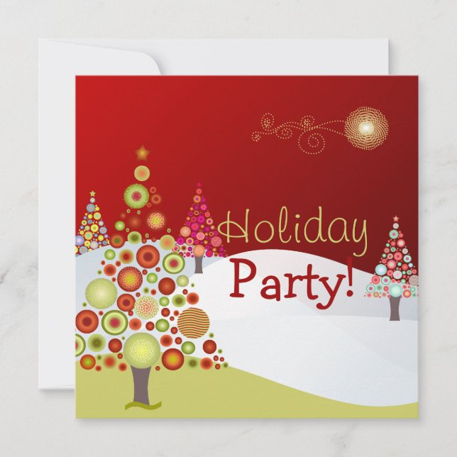 Invitation PixDezines Retro Christmas Ornaments/DO-IT-YOURSEL (Devant)