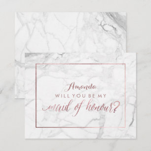 Invitation PixDezines Rose Gold Vous Serez Ma Fille...