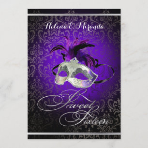 Invitation PixDezines Rossi Sweet 16 Mascarade/DIY couleur !!
