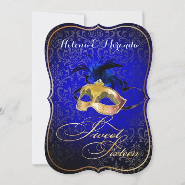 Invitation PixDezines Rossi Sweet 16 Masquerade/DO-IT-YOURSEL (Devant)