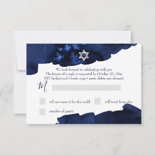 Invitation PixDezines RSVP Midnight Sky Bar Mitzvah ✡