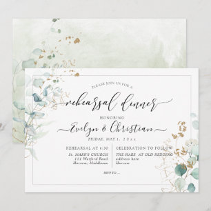 Invitation PixDezines Rustique Aquarelle Gum Eucalyptus Invit
