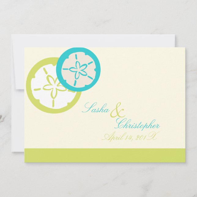 Invitation PixDezines Sand Dollar Starfish/DO-IT-YOURSELF Col (Devant)