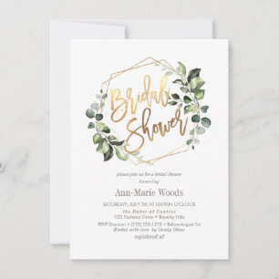 Invitation PixDezines Shower de mariage à la verdure aquarell