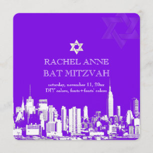 Invitation PixDezines skyline/bat mitzvah NYC