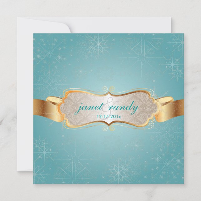 Invitation PixDezines Snowflakes, Événements d'hiver (Devant)