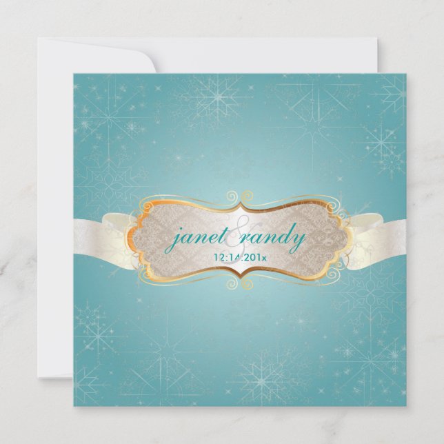 Invitation PixDezines Snowflakes, Événements d'hiver (Devant)