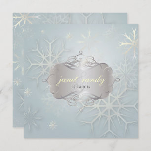 Invitation PixDezines SNOWFLAKES/MARIAGE D'HIVER
