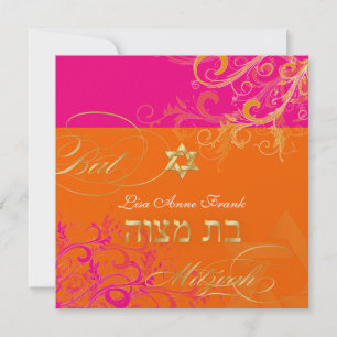 Invitation PixDezines Sorbet, Bat mitzvah