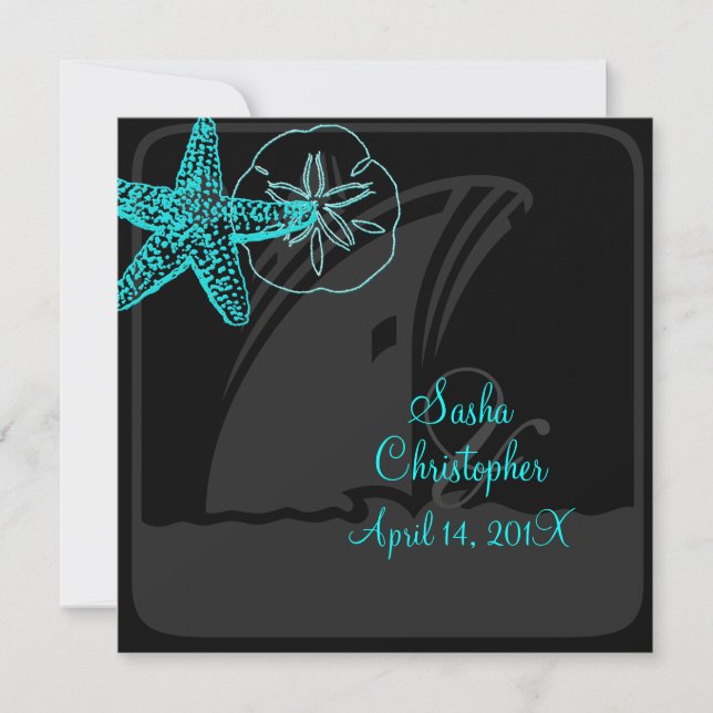 Invitation PixDezines Starfish/Cruise Ship/do-it-yourself cou (Devant)