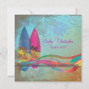 Invitation PixDezines surfeurs vintages, événements de destin