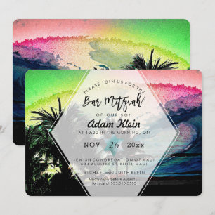 Invitation PixDezines Surfs Up Bar Mitzvah de plage