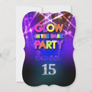 Invitation PixDezines Sweet 15/Glow Party