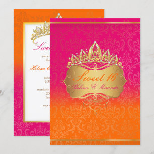 Invitation PixDezines Sweet 16/Vintage Rossi Damask