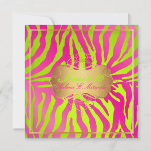 Invitation PixDezines Sweet 16/Zebra Stripes
