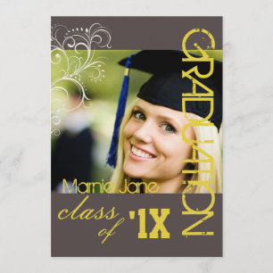 Invitation PixDezines Swirls, Graduation 2011, Couleur person