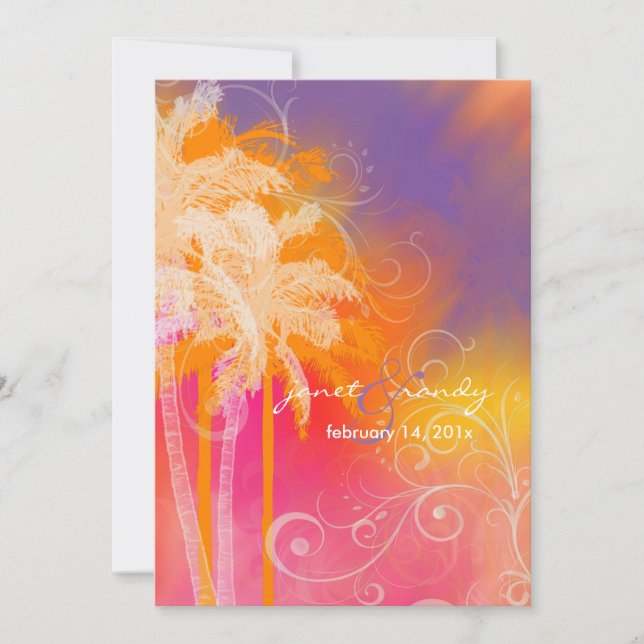 Invitation PixDezines tropical hula+tourbillons (Devant)