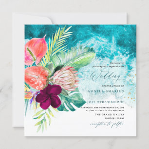 Invitation PixDezines Tropical Paradise Beach Wedding Invitat