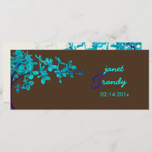 Invitation PixDezines TURQUOISE ORCHIDS/RENANTHERA/DO-IT-YOUR