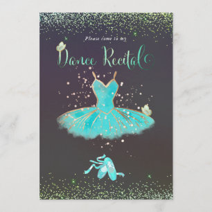 Invitation PixDezines TurquoiseTutu Butterflies Dance Considé