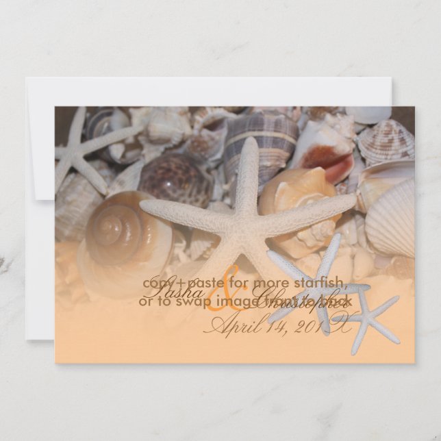 Invitation PixDezines Under the Sea, Starfish/Invitations (Devant)