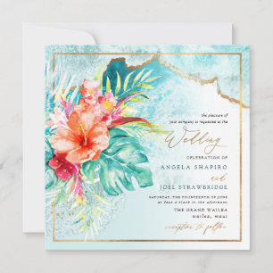 Invitation PixDezines Vagues de Plage Paradise Tropical
