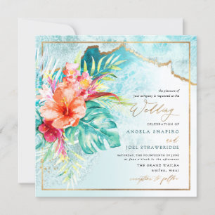 Invitation PixDezines Vagues de Plage Paradise Tropical