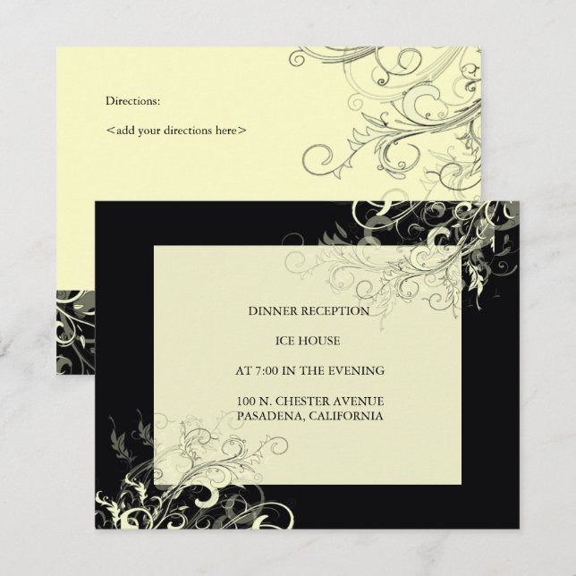 Invitation PixDezines VANILLA SWIRLS/ARRIÈRE - PLAN DO-IT-YOU (Devant / Derrière)