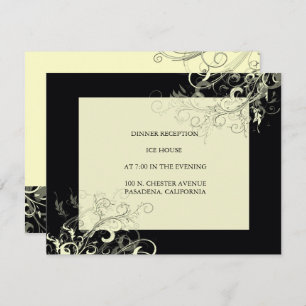 Invitation PixDezines VANILLA SWIRLS/ARRIÈRE - PLAN DO-IT-YOU