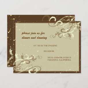 Invitation PixDezines VANILLA SWIRLS/CAFE AU LAIT