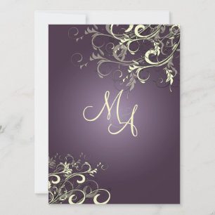 Invitation PixDezines Vanilla Swirls/DO-IT-YOURSELF noir pour