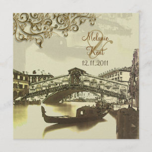 Invitation PixDezines Vénétie Vintage, Pont du Rialto
