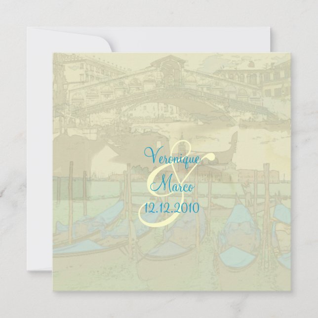 Invitation PixDezines Venezia+Rialto Bridge/Color (Devant)