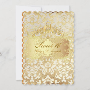 Invitation PixDezines vintage Sweet 16 / princesse / damas pe