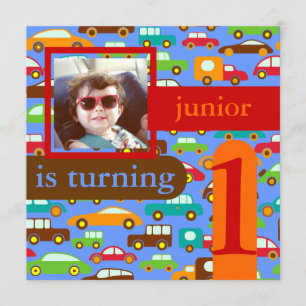 Invitation PixDezines voitures+camions/ anniversaire/DO-IT-YO
