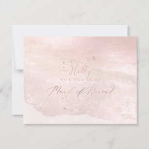 Invitation PixDezines Watercolor Blush Coastal Maid of Honor