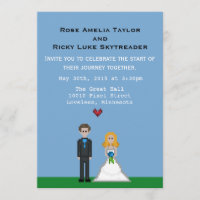 Pixel Gamer Blonde Mariée & Mariage de chambre Inv