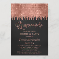 Pixels de Parties scintillant noire Rose de luxe P