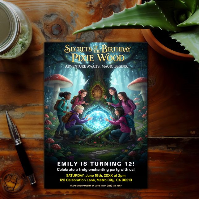 Invitation Pixie Wood Magical Birthday Party (Créateur téléchargé)