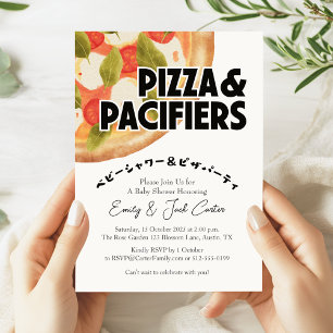 Invitation Pizza Baby shower de fête Margherita Italien Russe
