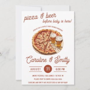 Invitation Pizza & Bière avant bébé est ici! Baby shower