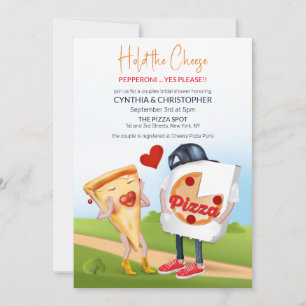 Invitation Pizza Bridal Shower