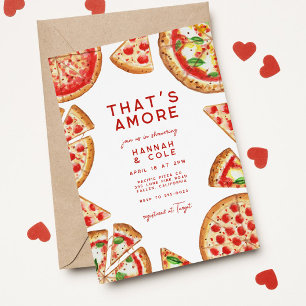 Invitation Pizza Couples Fête des mariées italienne That's Am